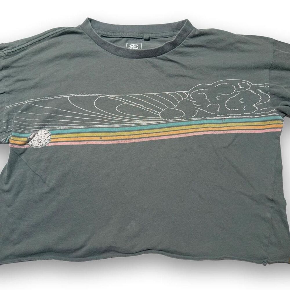 Rip-curl Women's Green and Grey Shirt